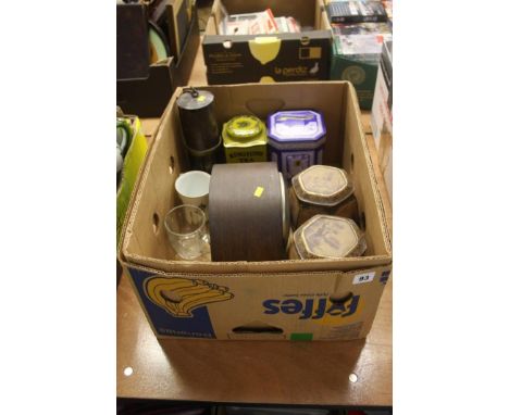 Box of assorted including miners lamp etc.