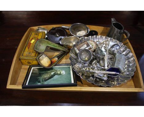 Tray of assorted, including silver plate etc.