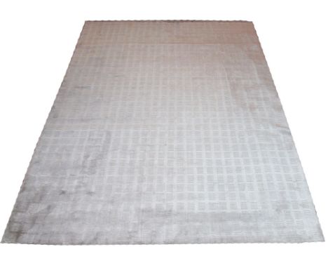 HOPPEN SILK BAUHAUS DESIGN CARPET, 307cm x 238cm, contemporary silver finish. 