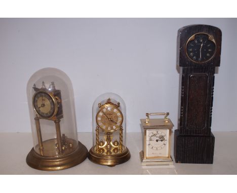 2 Anniversary clocks, carriage clock &amp; 1 other, all recommended for spares &amp; repairs