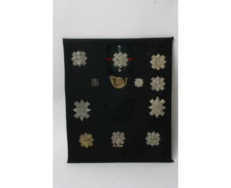 A collection of twelve various Highland light infantry badges including some retrospective copies
