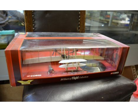 A boxed corgi model " The Wright Flyer