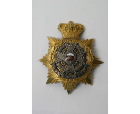 A QVC officers helmet plate of the border regiment in excellent condition