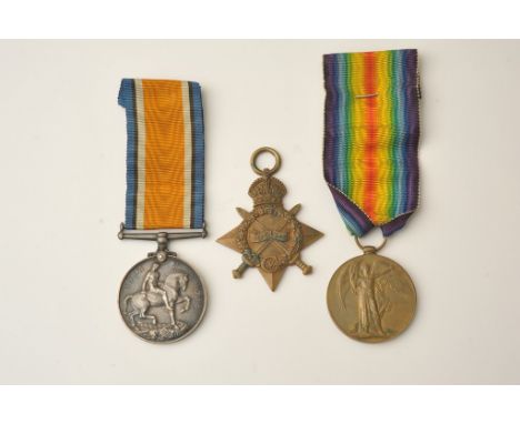 Three I world war medals awarded to 23319. PTE J ROUGHLEY. LIVERPOOL R. Presumed killed in action