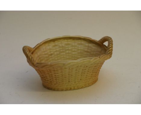 A Royal Worcester blush ivory basket