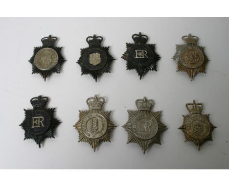 A further eight post 1953 police helmet plates, comprising States of Jersey, Warwickshire, Lancashire, Thames Valley, Hertfor