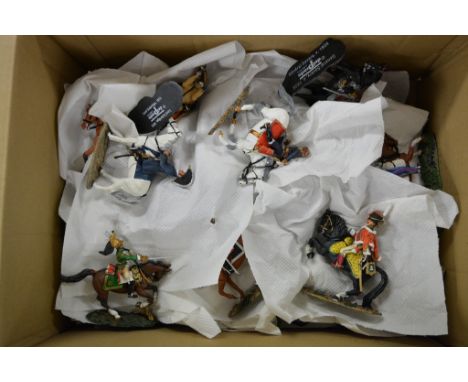 A box containing conforming large scale Delprado painted figures (37) 