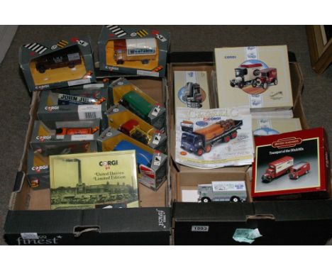 Two boxes of Corgi Commercials and Classics vehicles
