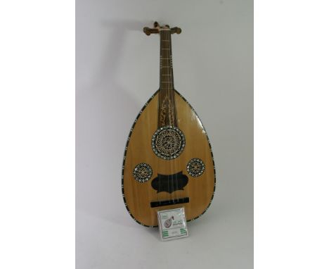 A mother of pearl decorated 12 string oud / lute