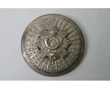 An officers plated Plaid brooch of the highland light infantry, multi-piece construction K.C.