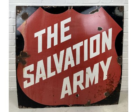 A LARGE SALVATION ARMY ENAMEL SIGN106cm x 106cm