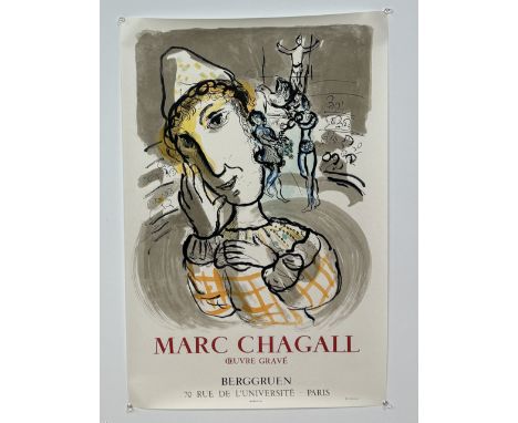 MARC CHAGALL (1887-1985): A 1967 POSTER OEUVRE GRAVE BY BERGGRUEN 86 x 56 cm