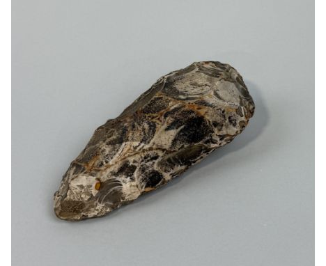 A PAELOLITHIC HAND-AXE FROM THE LEY VALLEY, ENGLANDEx-Victorian collection. Length 15 cm