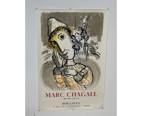 MARC CHAGALL (1887-1985): A 1967 POSTER OEUVRE GRAVE BY BERGGRUENWear to bottom left edge.86 x 56 cm