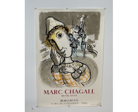 MARC CHAGALL (1887-1985): A 1967 POSTER OEUVRE GRAVE BY BERGGRUEN86 x 56 cm