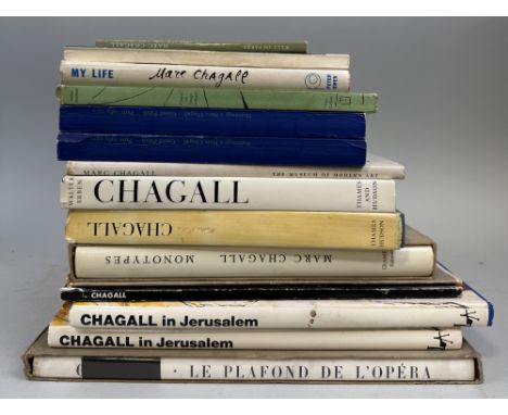 A COLLECTION OF BOOKS ON MARC CHAGALL, TO INCLUDE LE PLAFOND DE L'OPERA, MONOTYPES BY CRAMER (15)