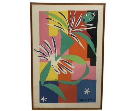 HENRI MATISSE: A 1984 LITHOGRAPH 'LA DANSEUSE CREOLE'120cm x 77cmFramed and glazed