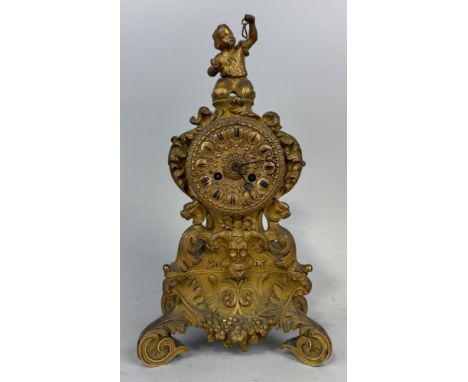 A FRENCH GILT BRONZE CLOCK MARKED FOR MEYER A PARIS35cm H