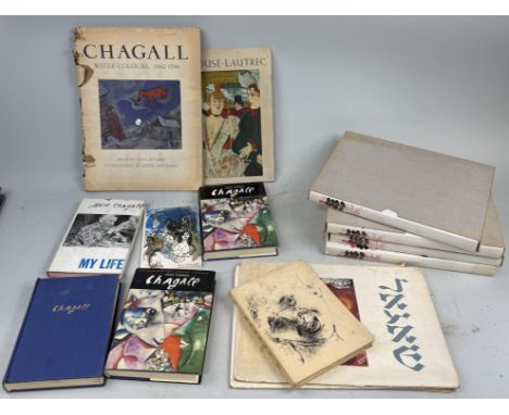 A COLLECTION OF BOOKS ON MARC CHAGALL TO INCLUDE FOUR COPIES OF CHAGALL LITHOGRAPHIE III, RENE SCHWOB CHAGALL BOOK 1931 (13)T