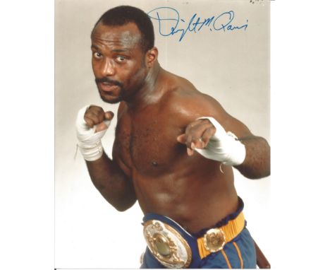 Dwight Muhammad Qawi signed 8x10 colour photo. A former world champion in two weight classes, having held the WBC and Ring ma