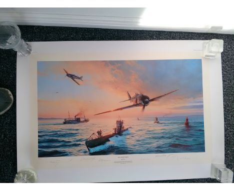 The Homecoming WW2 multiple signed WW2 Robert Taylor print. 34 x 24 inches. Numbered 33/600. ‘The Homecoming’ remains one of 