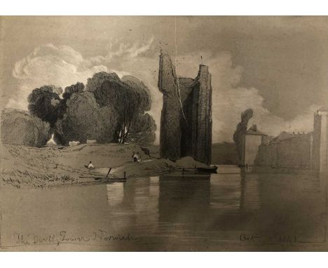 After John Sell Cotman (British, 1782-1842) The Devil's Tower Norwich, Oct 1841, by Miles Edmund Cotman (British, 1810-1858),