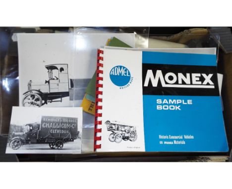 Assorted traction engine and commercial vehicle ephemera, including period black and white photographs of Bristol lorries, sh
