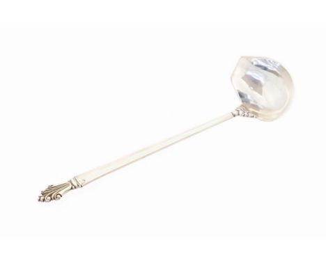 Johan Rohde for Georg Jensen, a Danish silver Acanthus or Dronning pattern toddy ladle, designed 1917, 16cm long, 1.22ozt