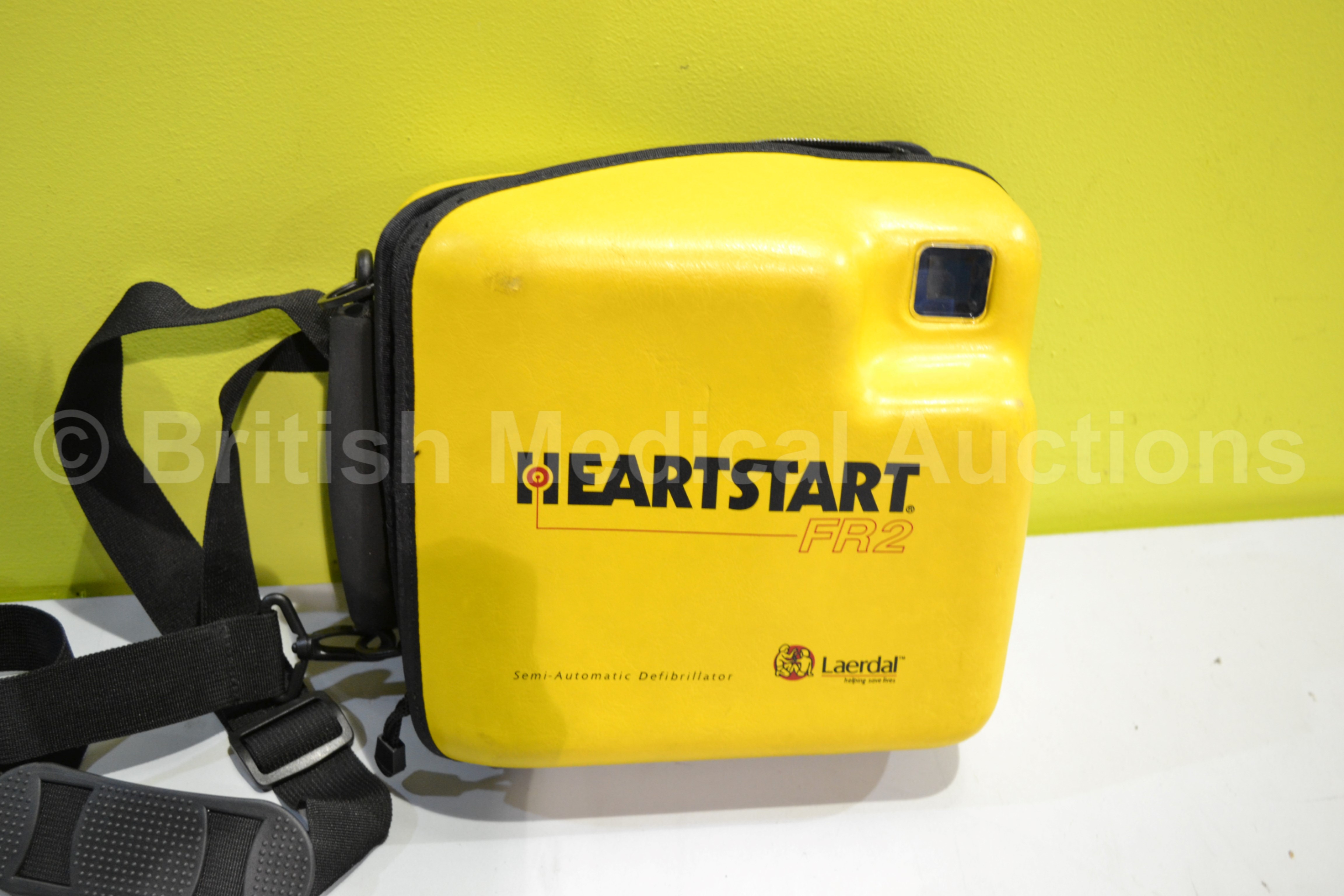 Laerdal HeartStart FR2+ Defibrillator in Yellow Case (Powers Up and