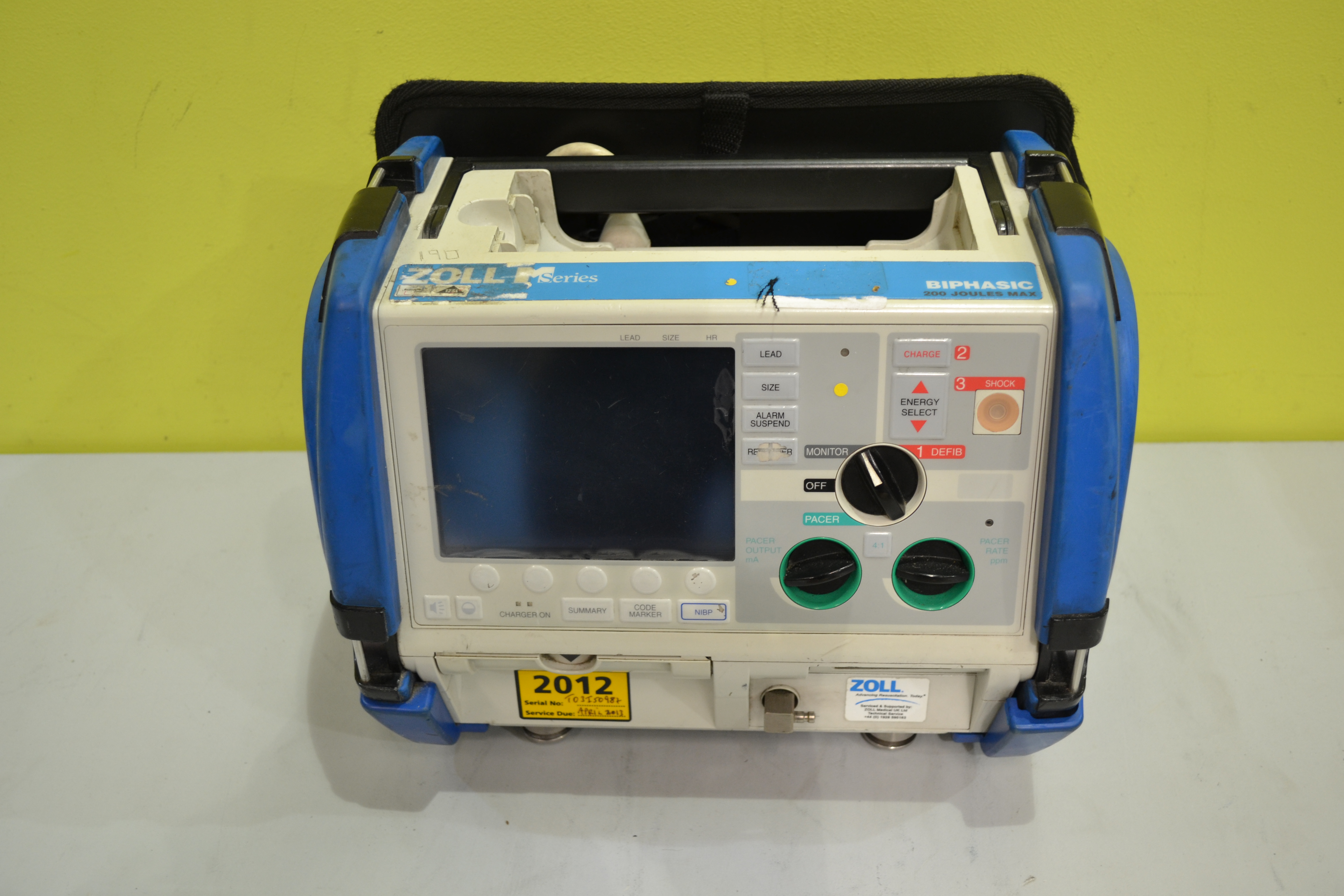 Zoll M Series Biphasic 200 Joules Max Defibrillator/Monitor with Pacer