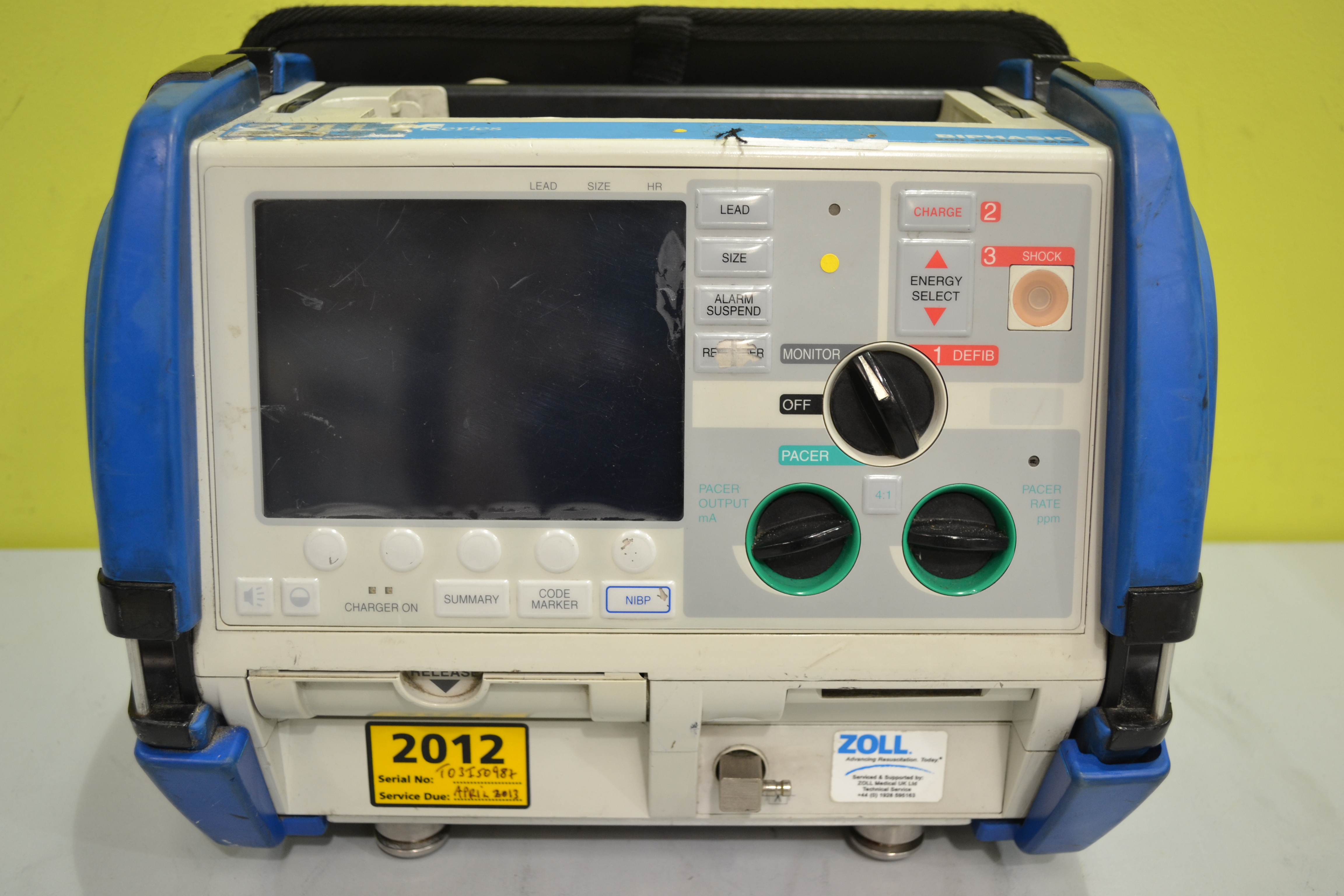 Zoll M Series Biphasic 200 Joules Max Defibrillator/Monitor with Pacer