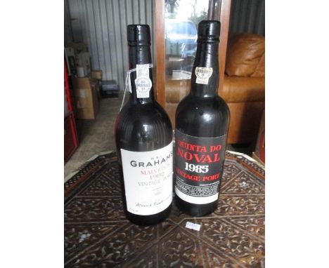A Grahams bottle of 1982 vintage Port and a bottle of Quinta Do Voval 1985 vintage Port