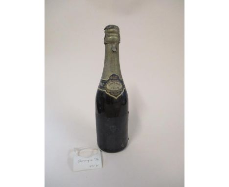 One half bottle of Victor Vendeau Freres 1929, vintage 