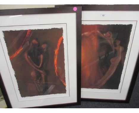 Jennie Parker - a pair of limited edition and signed prints entitled Circle of Life and Two Souls 