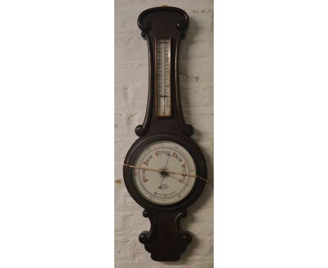 Late Victorian onion top barometer (glass loose)