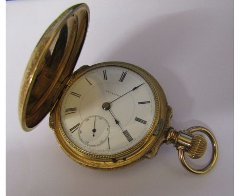 Rockford full hunter gold plated pocket watch no 224433