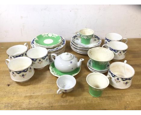 A mixed lot of china including six Paragon Coniston coffee cups, each measures 7cm high, along with six saucers and eight sid