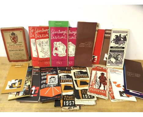 A collection of Edinburgh International Festival brochures showing various dates from 1957 through to 1978, also a Scottish O