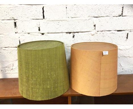 Two vintage lamp shades both with tops, larger measures 31 x 37 cm  (2)