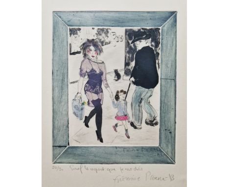 After Frederic Pierre (b.1951) Etching and aquatint "Sauf le respect que je vous dois", signed and titled in pencil within ma