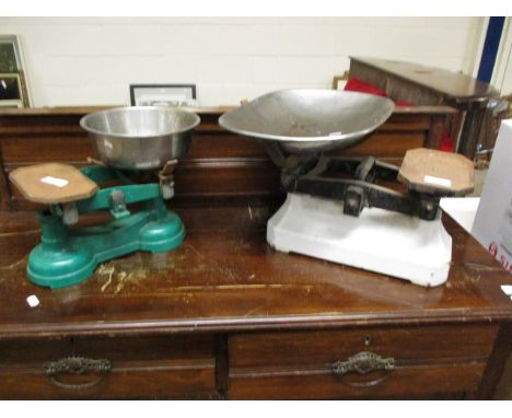 TWO CAST IRON SCALES