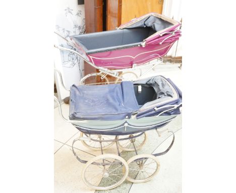 2 vintage prams - smallest being Silver cross 