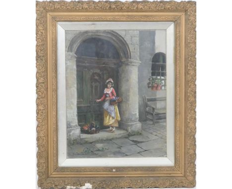 Alfred R Kemplen, Door to the friary, oil on canvas, signed, 48cm x 38cm (Please note condition does not form part of the cat