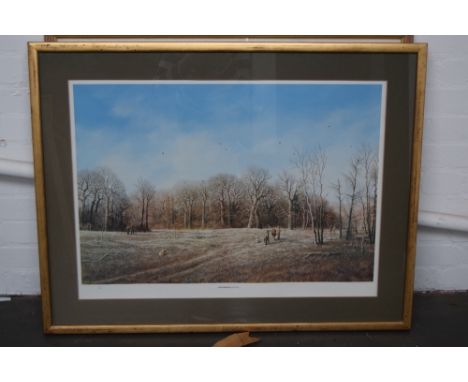 After Nick Mace, Driven Pheasants, print signed lower right, edition no. 54/500 numbered lower left, Manorgate Fine Art impre