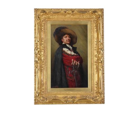 WILLIAM A. BREAKSPEARE (BRITISH 1855-1914) THE CAPTAIN OF THE GUARD Oil on canvas Signed (lower left) 42 x 24cm (16½ x 9¼ in.
