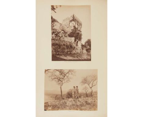  Italy Photograph album, c.1880 Large folio (49 x 34cm), contemporary red morocco over bevelled boards, spine and covers deco