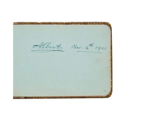  Autographs 3 autograph albums 1) Black morocco album with signatures of King George V ('George R.I.', dated 20th May 1919), 