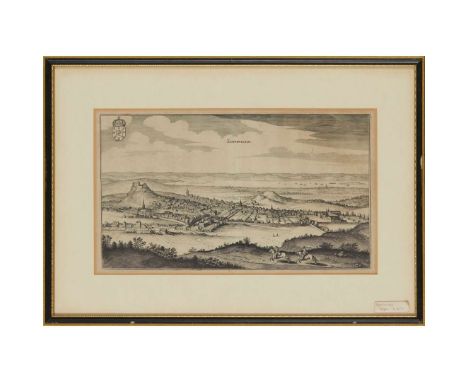   Group of plans and views, 17th-19th century Merian, Matthäus. Edynburgum, [Frankfurt], c.1646. Engraved view, mounted, fram