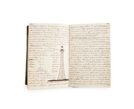  Pixley, Captain W. Manuscript account of cruises 325 manuscript pp. covering April 1841 - October 1844 journalling cruises a