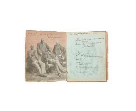  Missionaries in China, India, Africa and the Pacific Visitors' book kept by the Wilson family of Sheffield, 1890s-1940s 4to,